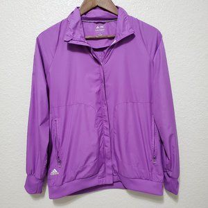 Adidas Climaproof golf zip up jacket coat purple long sleeve